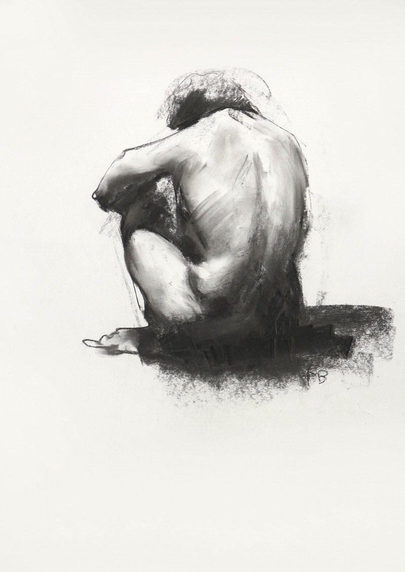 Life figure drawing by Fabrice Bourrelly