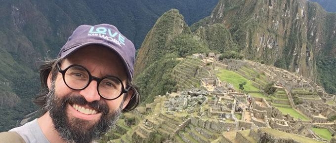 David in front of Machu Picchu
