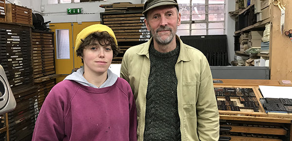 Nick Hand and Ellen Bills in the Department of Small Works