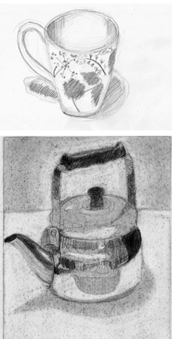 Before and after images by drawing student