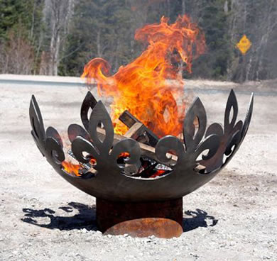 Fleur-de-lis Firebowl sculpture
