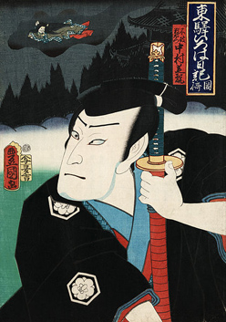 Kabuki actor in an old print