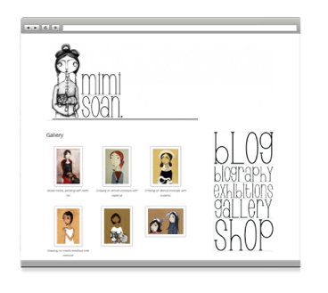 Mimi Soan's site, with her own images replacing the original Twenty Eleven Theme images