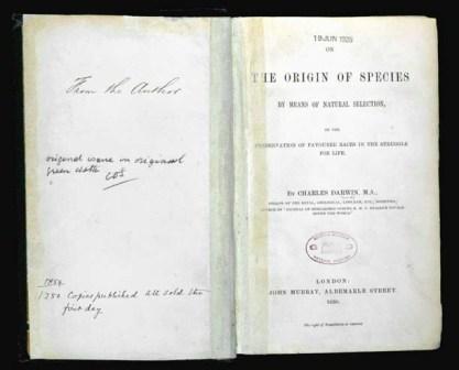 Title page of the Origin of Species
