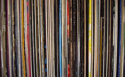 Vinyl record collection