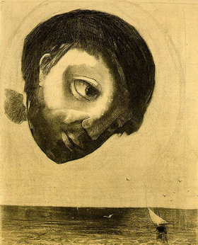 Spirit of the Waters drawing by Odilon Redon