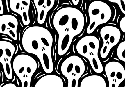 Pattern of screaming skulls