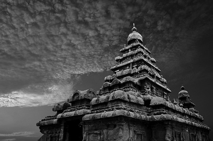 Atmospheric photo of the Shore Temple - Mahaballipuram