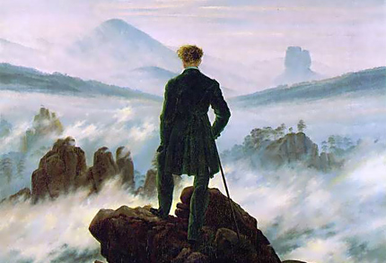 Painting: The Wanderer above the Sea of Fog by Caspar David Friedrich